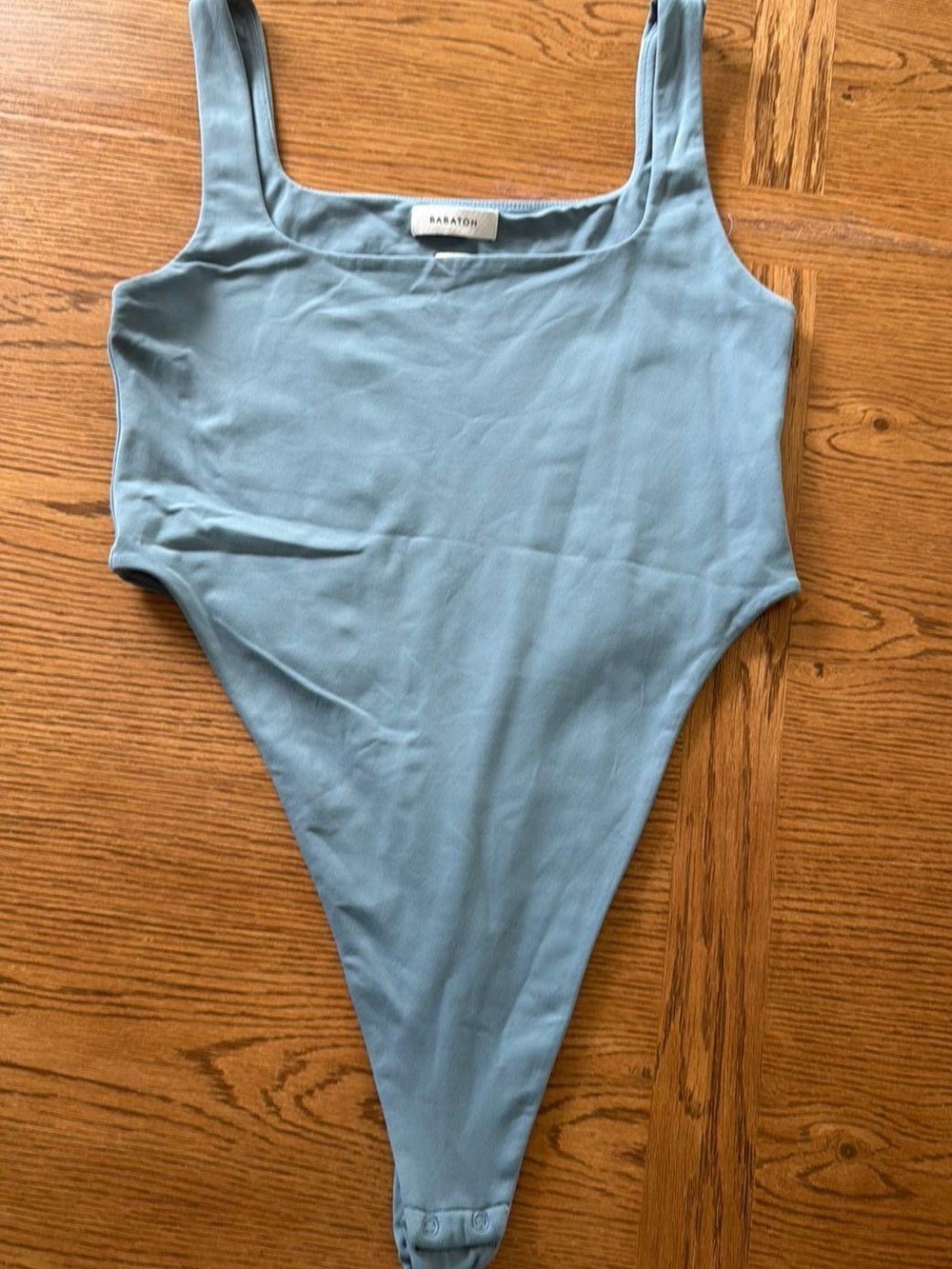 Babaton High Leg Sky Blue Bodysuit